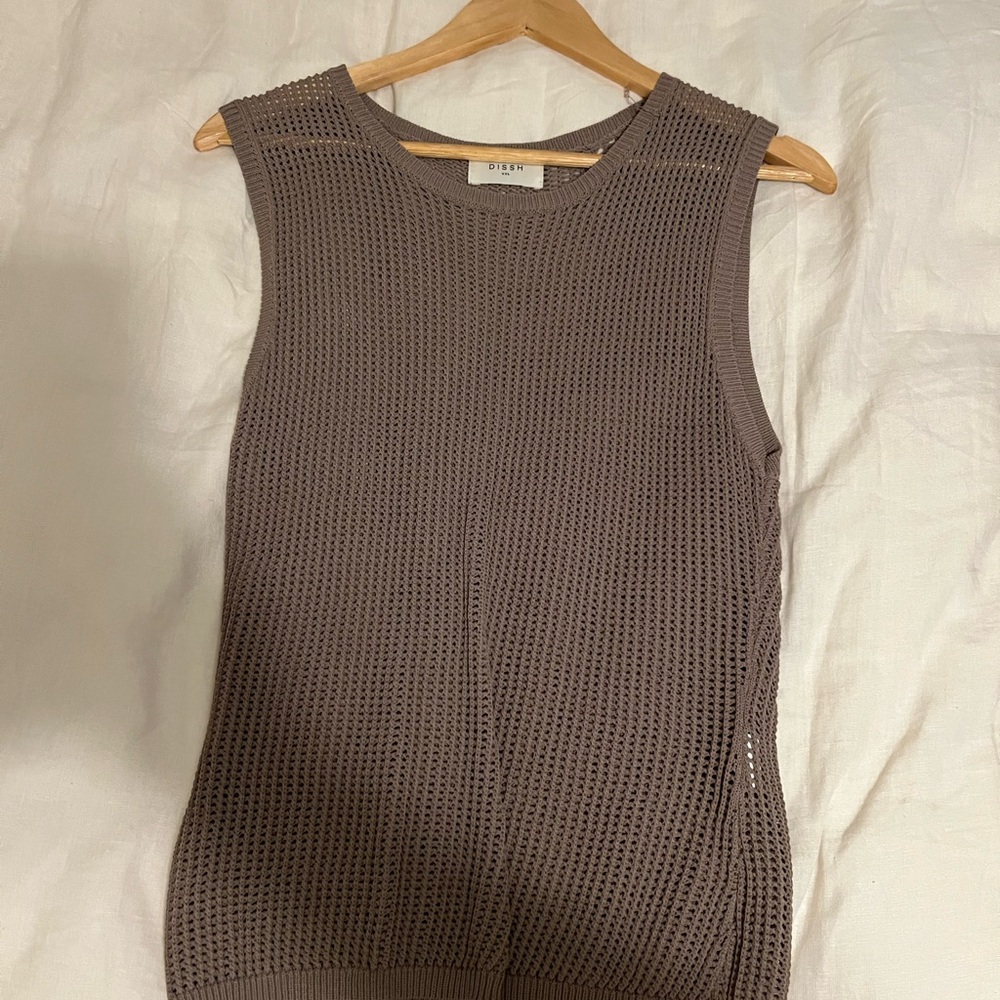 DISSH Ophelia Taupe Knit Tank Top
